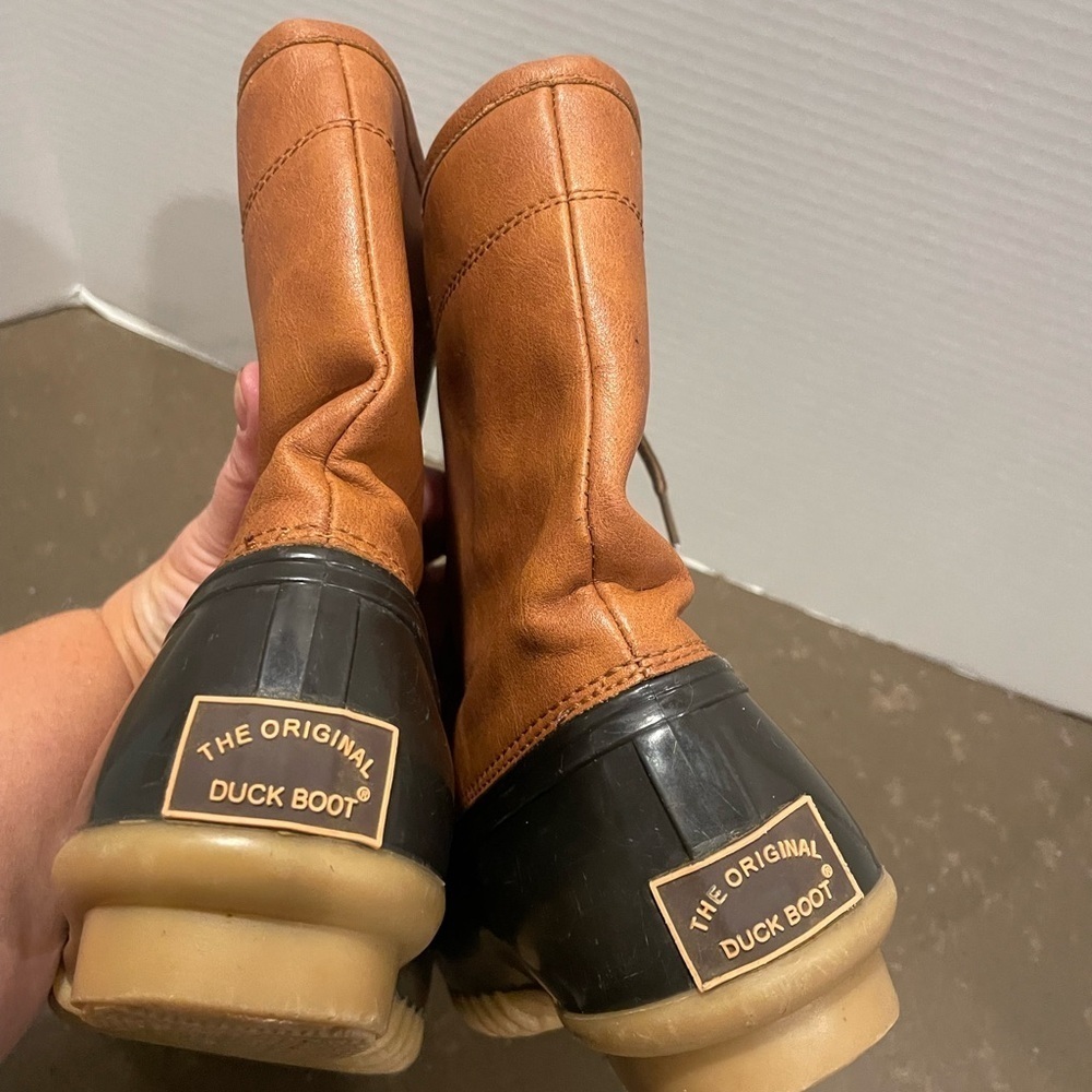 The Original Duck Brown and Black Plaid Lined Boots - Picture 2 of 7